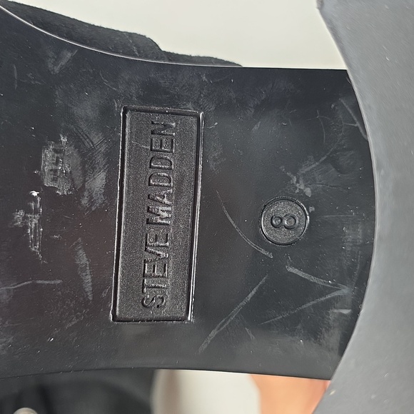 Steve Madden Gatewood Black Ankle Booties with Buckle Size 8 - Picture 6 of 6